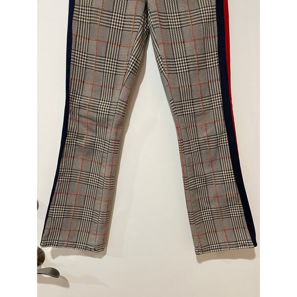 Mother Denim The Insider Ankle Plaid Orange/Black Flare Pants 28" Inseam Size 24 - Picture 7 of 15
